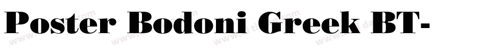 Poster Bodoni Greek BT字体转换